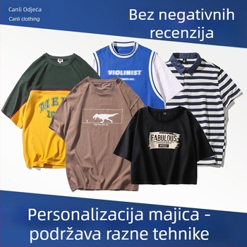 Prilagođeni logom radni pulover i pleteni T-shirt – OEM obrada po nacrtima, 3-dnevno probno razdoblje; proizvodni kapacitet 3000 kom./dan; materijali: pamuk, vuna, poliester, denim
