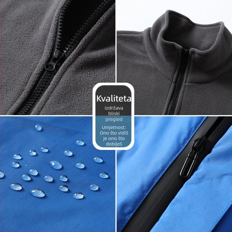 Prilagođena radna jakna s logom – 3-in-1 ojačano skupinsko odijelo, OEM proizvodnja prema crtežima, 3-dnevni probni ciklus, do 3000 kom./dan, glavni materijali: pamuk, poliester, vuna