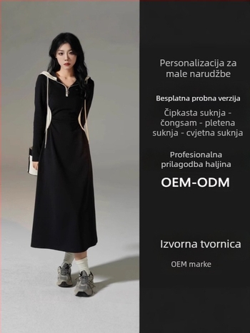 Haljina od tkanine, srednje do visoke klase proizvodnje, OEM po crtežima, 5 faza probnog oblikovanja, kapacitet do 5000 komada, 5 dizajnera