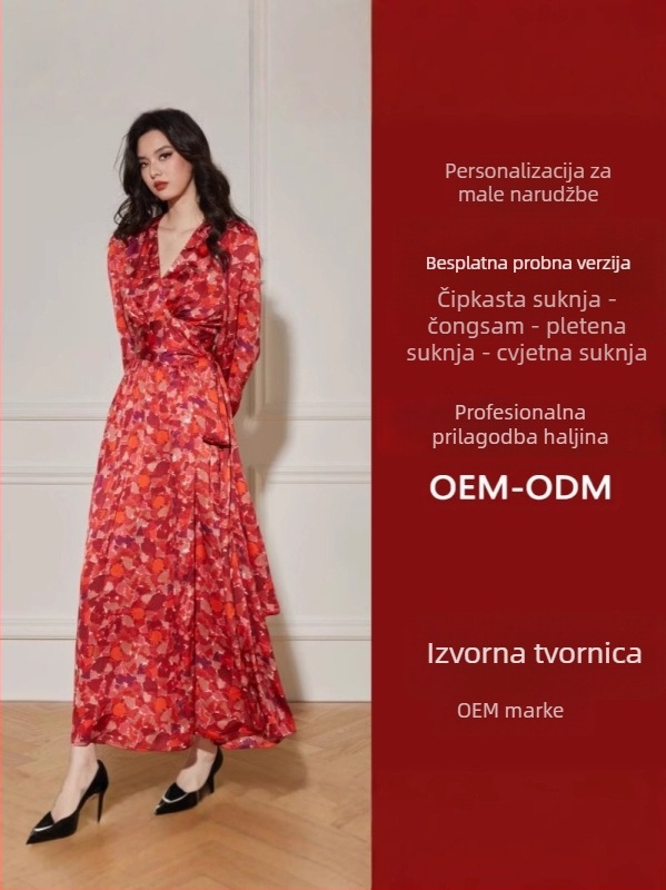 Haljina od tkanine, srednje do visoke klase proizvodnje, OEM po crtežima, 5 faza probnog oblikovanja, kapacitet do 5000 komada, 5 dizajnera