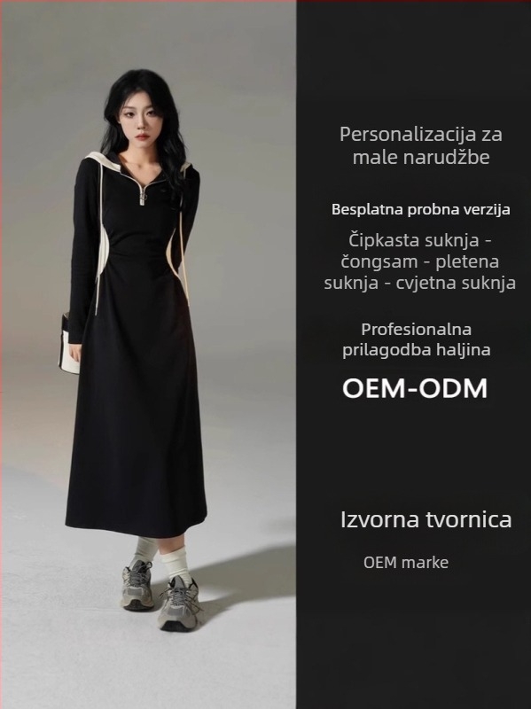 Haljina od tkanine, srednje do visoke klase proizvodnje, OEM po crtežima, 5 faza probnog oblikovanja, kapacitet do 5000 komada, 5 dizajnera