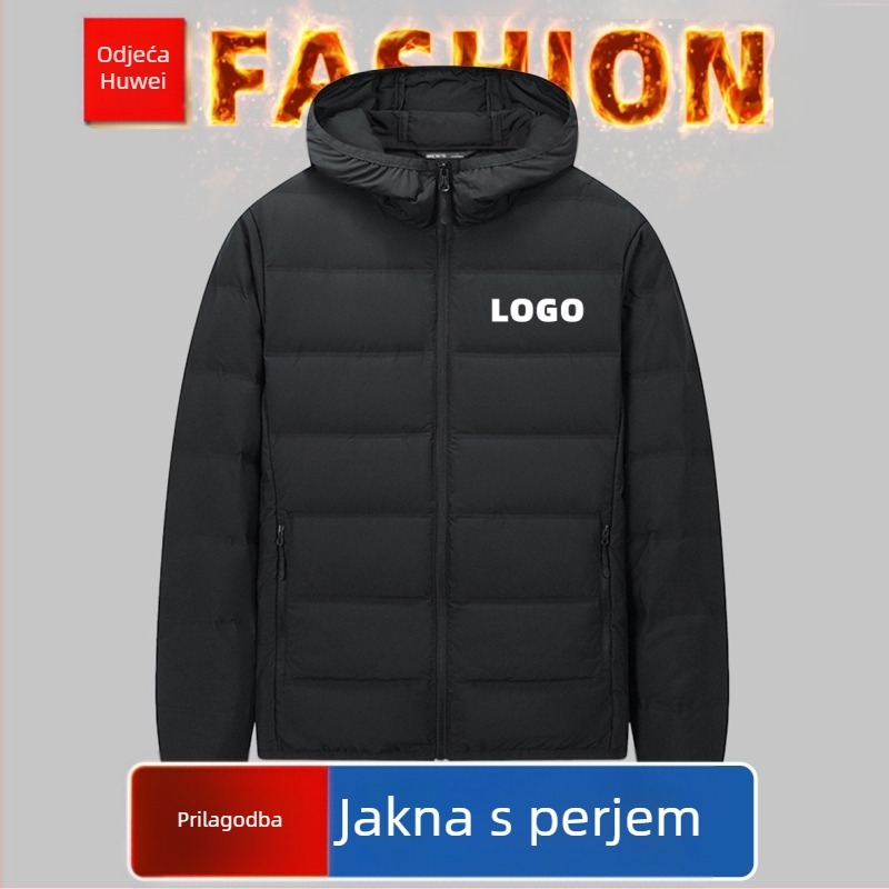 Jakna s perjem - custom mala serija OEM, dizajn, ispis logotipa, probni uzorak 3 dana, 1000 kom./dan