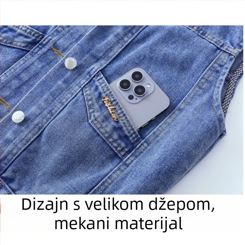 Chenille vesta sa Spandexom, flis podstava, polo ovratnik, džepovi, široki kroj