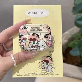 TPU zaštitna kutija Cartoon Shin-Chan za AirPods Pro 3. generacije, AirPods Pro 1./2. generacije i AirPods 4. generacije – crtani stil, sprej završna obrada, mogućnost prilagodbe