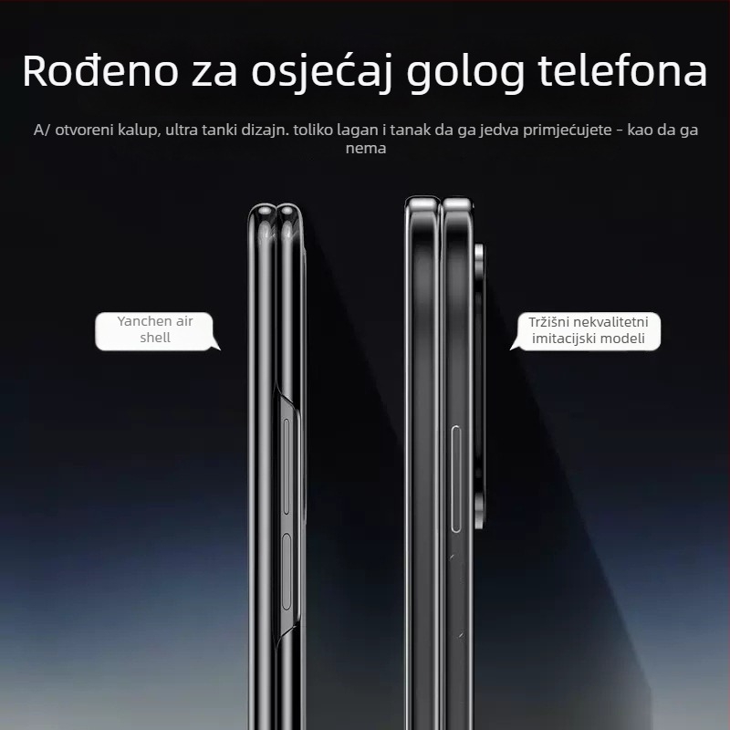 Kućište Huawei Mate X7 - ultra-tanki prozirni tvrdi TPU kućište, zaštita od padova, za sklopivi zaslon
