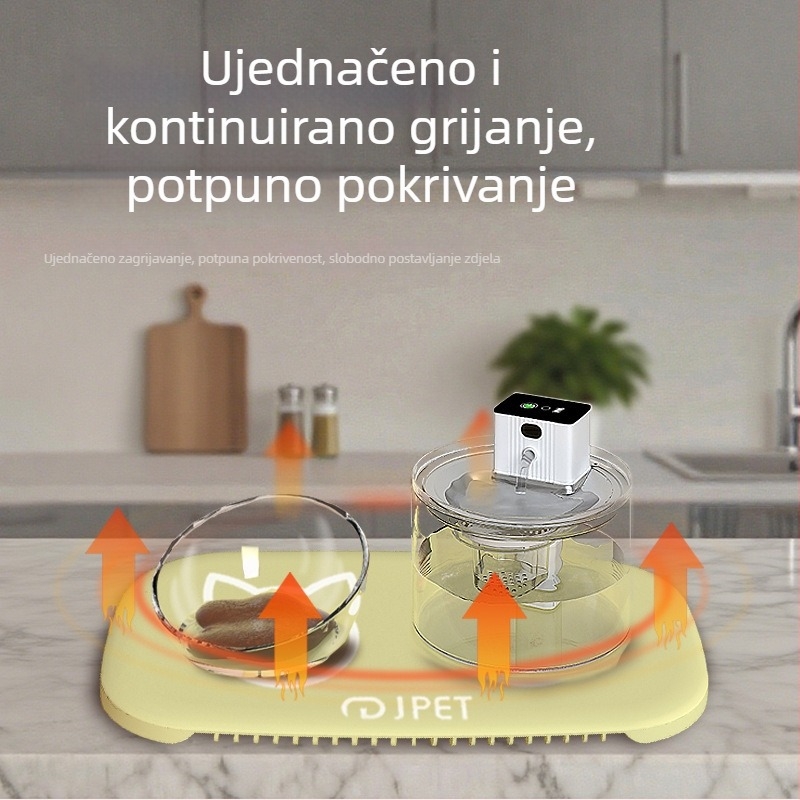 Grijajuća podloga s termostatom za mačke i pse, konstantna temperatura 30°C, model Jrd, težina 0,6 kg