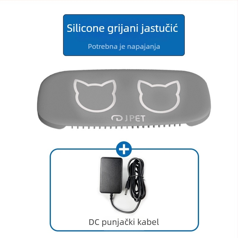 Grijajuća podloga s termostatom za mačke i pse, konstantna temperatura 30°C, model Jrd, težina 0,6 kg