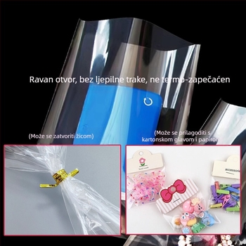 OPP prozirna plosnata džepna vrećica za pakiranje mobitela, bez zatvaranja, zaštita od prašine
