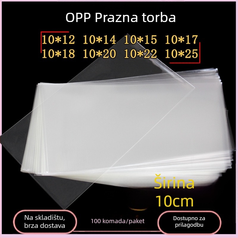 OPP prozirna plosnata džepna vrećica za pakiranje mobitela, bez zatvaranja, zaštita od prašine