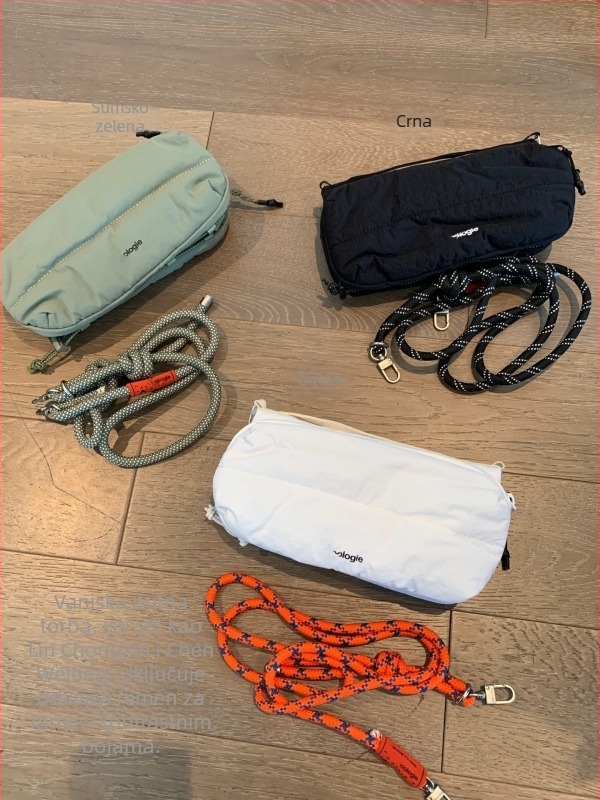 Unisex najlon torba za bocu vode, messenger stil, zatvarač, unutarnja džep sa zatvaračem