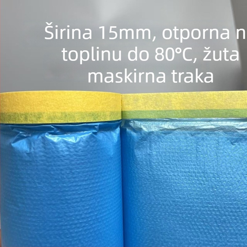 Maskirajuća folija za automobilsku boju, PE film, debljina 10 μm, dobra adhezija, dobra propusnost svjetla, jezgro od kraft papira