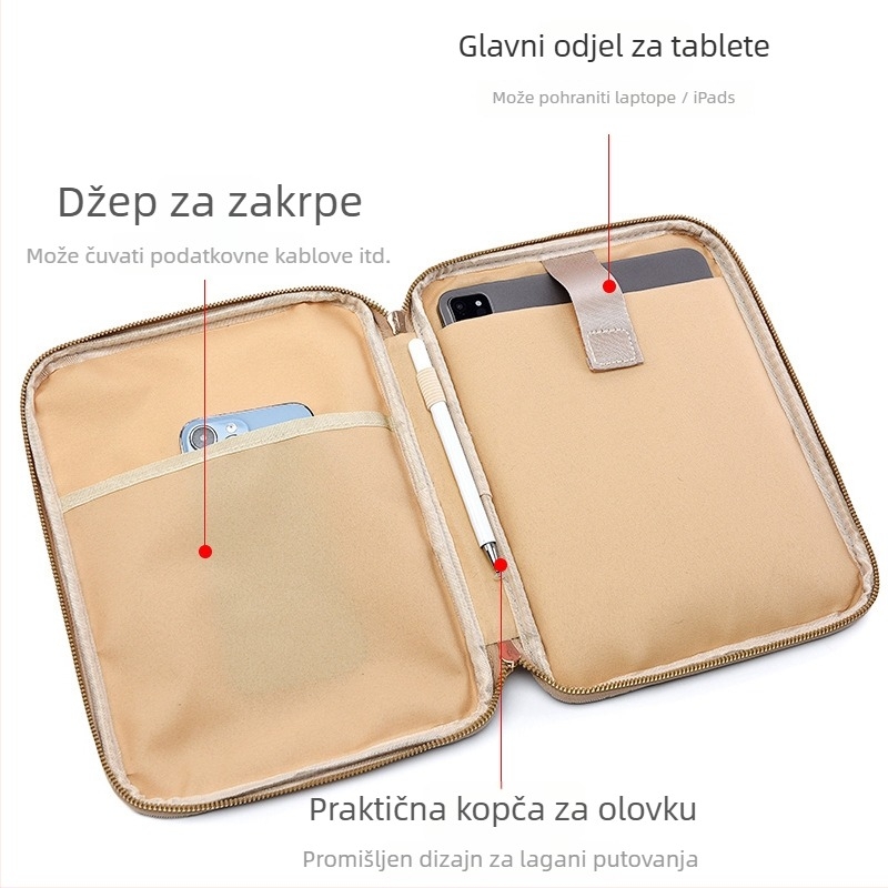 Retro torba za prijenosno računalo u stilu satchel s kariranim uzorkom, PU vanjski materijal, podstava od poliestera, vodootporna i otporna na udarce