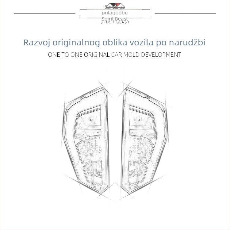 Zaštitni film za far KTM390DUKE – HD prozirna naljepnica, Spirit Beast, kompatibilan KTM390DUKE
