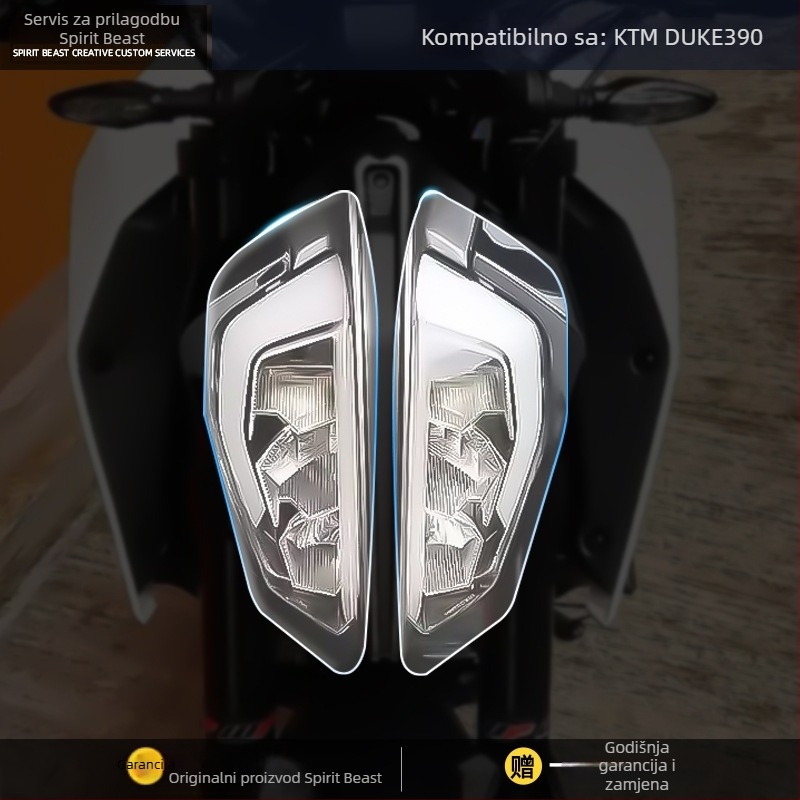 Zaštitni film za far KTM390DUKE – HD prozirna naljepnica, Spirit Beast, kompatibilan KTM390DUKE