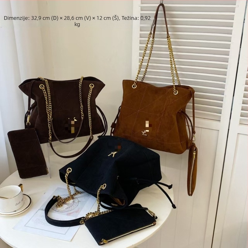 PU bucket tote torba s magnetskim zatvaračem, dvostruki naramenice, džep sa zatvaračem i džep za telefon, poliester podstava