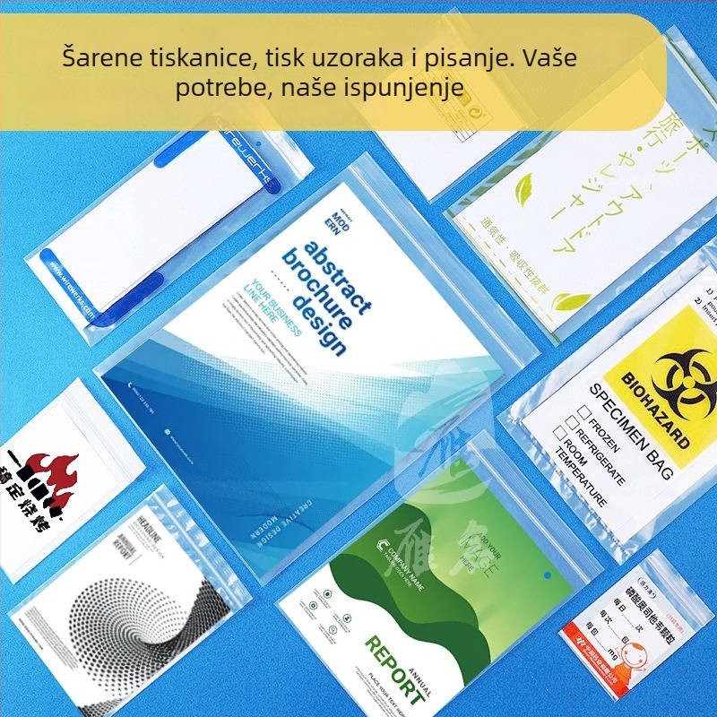 Prozirna vodootporna zaštita džep za mobitel, jednokratna zip vrećica, PE materijal, kompatibilno s dodirnim zaslonom, duljina zatvaranja 4–60 cm