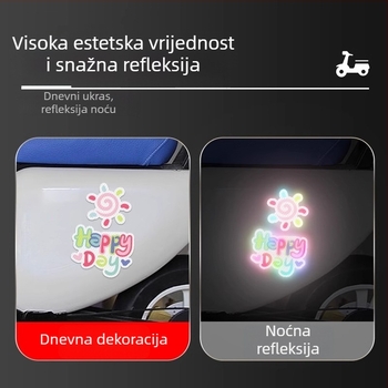 Diamantno-razinska reflektirajuća samoljepljiva naljepnica za kacige i vozila — zaštita od ogrebotina, noćna vidljivost, dekorativni protiv sudara