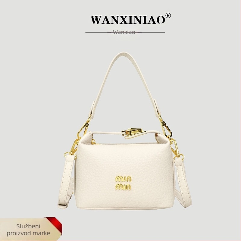 PU kožna torba sa zatvaračem, bucket tip torbe, gradski minimalistički stil, proljeće-ljeto 2024, podstava od poliester, unutarnja džep