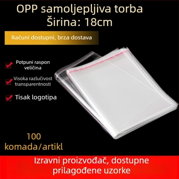 OPP samoljepljive vrećice, paket od 100 kom, višestruka uporaba za nakit, odjeću i uredski materijal