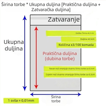OPP samoljepljive vrećice, paket od 100 kom, višestruka uporaba za nakit, odjeću i uredski materijal