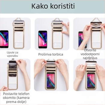 Vodootporna TPU torbica za telefon s dodirnim zaslonom, prilagodljivim logotipom, vodootpornom tkaninom za vanjsku upotrebu