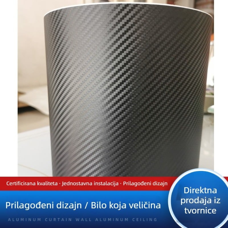 PVC film s karbonskim vlaknima s twill uzorkom za karoseriju i unutrašnjost automobila, za stražnji dio telefona i zaštitu tableta, tip 12312312, obrada i prilagodba