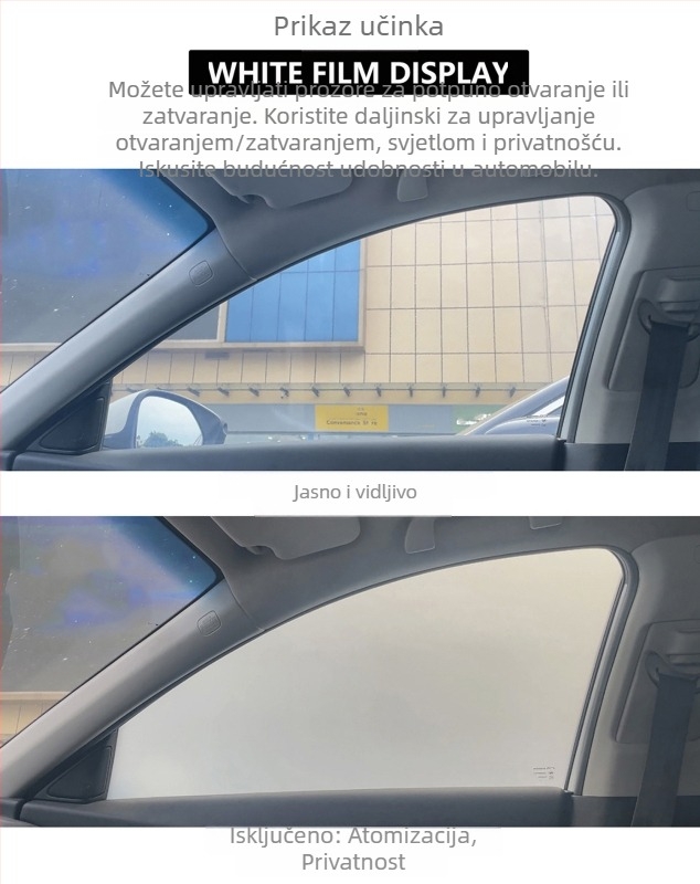 Pametno dimljivo autofolijski film za prozore – privatnost, podesiva nijansa; Serija PDLCA, Brand Double Subject, Univerzalna kompatibilnost, Pakiranje karton, Prilagodba: Da