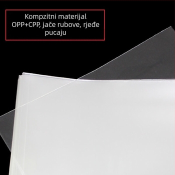 CPP plosnata džepna vrećica za pakiranje, dvostruki sloj OPP-CPP filma, bez zatvaranja, pogodna za darove i nakit