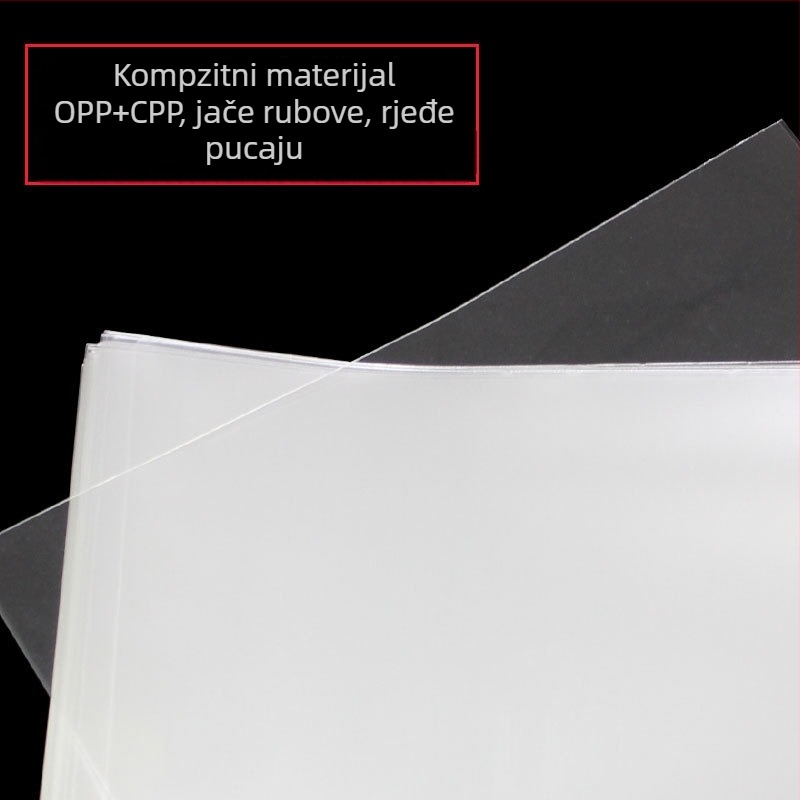 CPP plosnata džepna vrećica za pakiranje, dvostruki sloj OPP-CPP filma, bez zatvaranja, pogodna za darove i nakit