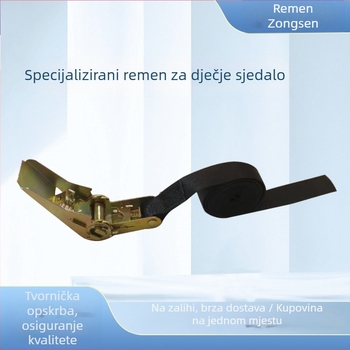 Prednje postavljanje dječje sjedalice na električni motocikl, kaiševi za pričvršivanje i napinjač kočničke užadi