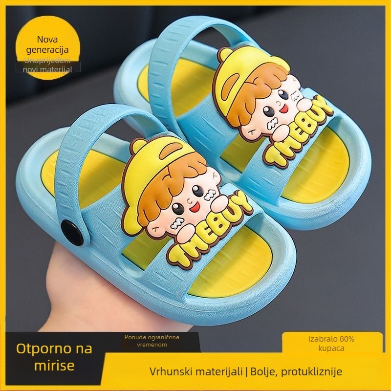 Dječje sandale za dječake i djevojčice, protuklizna mekana potplat, dva u jednom, crtani uzorak