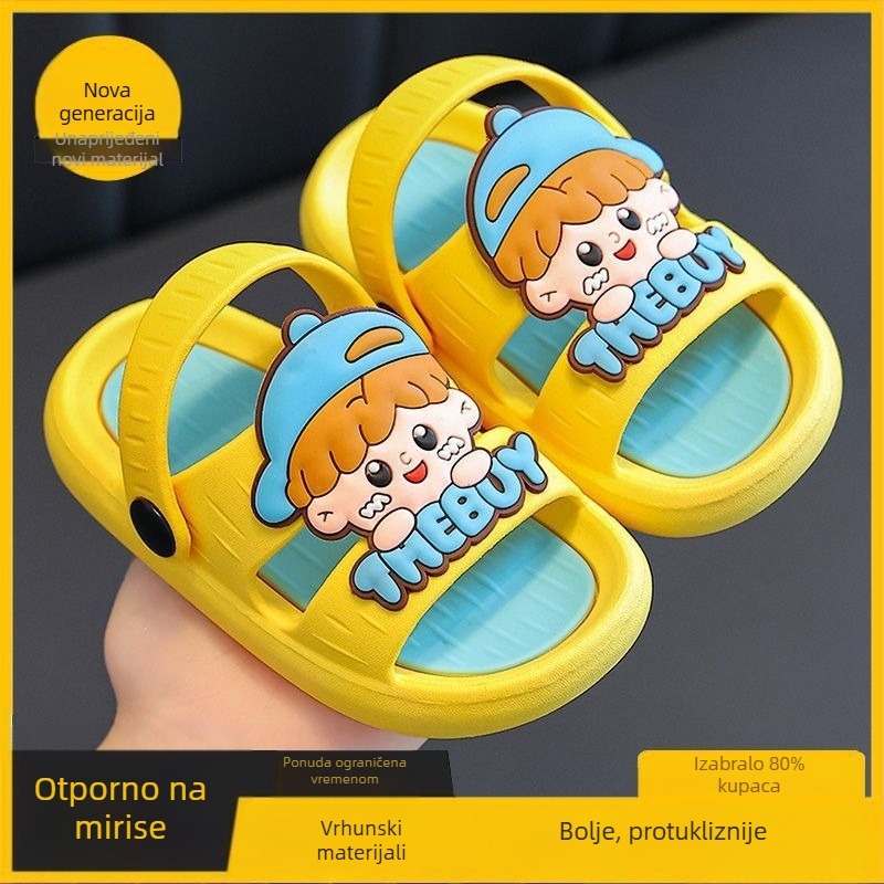 Dječje sandale za dječake i djevojčice, protuklizna mekana potplat, dva u jednom, crtani uzorak
