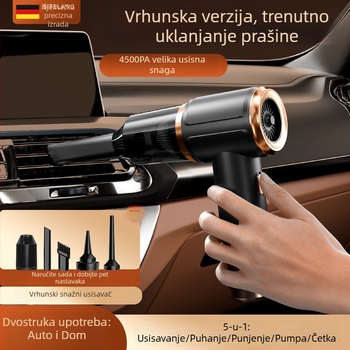 Bežični ručni usisavač za auto, kompaktnog dizajna, s snažnom usisnom snagom, za automobil i dom