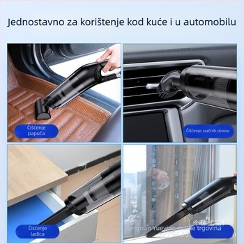 Vlažni i suhi usisavač za automobil, ručni, 11000 Pa usisne snage, 120 W, 7.4 V, punjiv