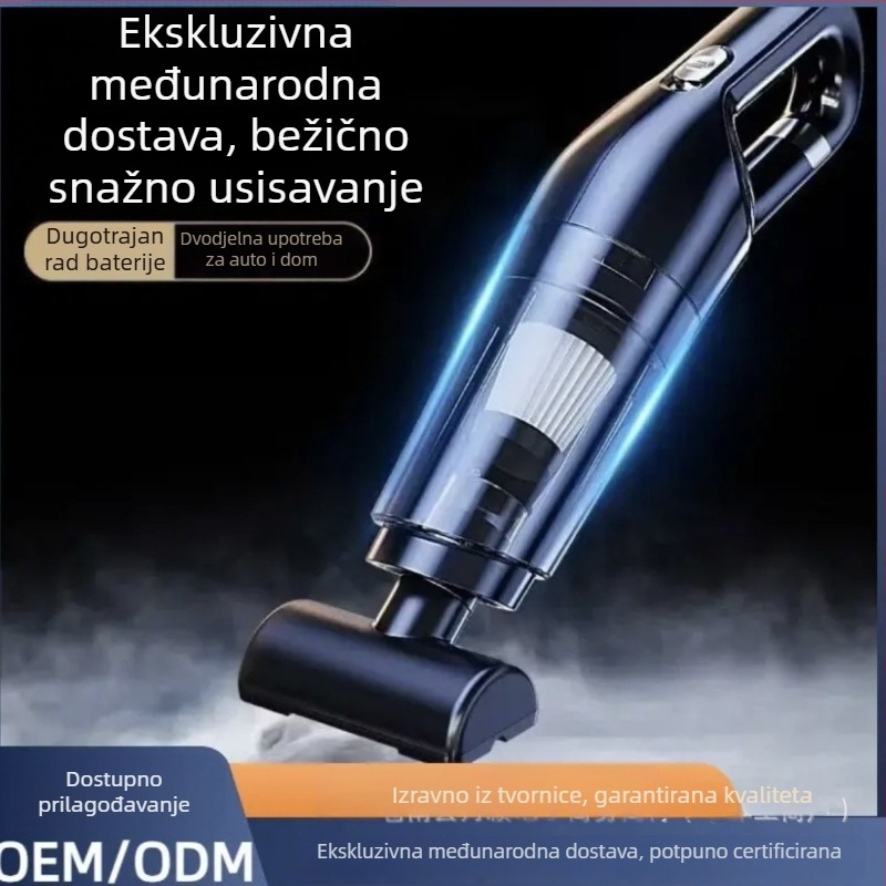 Vlažni i suhi usisavač za automobil, ručni, 11000 Pa usisne snage, 120 W, 7.4 V, punjiv