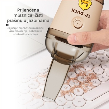 Mini stolni bežični usisavač s ugrađenom baterijom 501-800 mAh, USB punjenje, usisanje ≥25 kPa, 4W, buka ≤36 dB