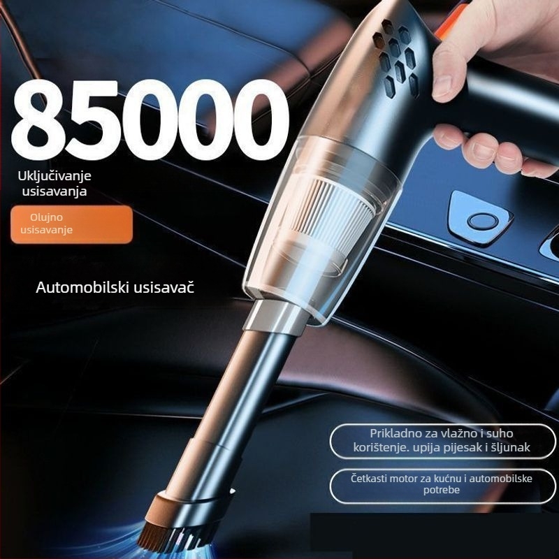 Bežični ručni usisavač, 300 W, usisna snaga 20000 Pa, autonomija baterije 60+ minuta, mjerenje tlaka u gumama