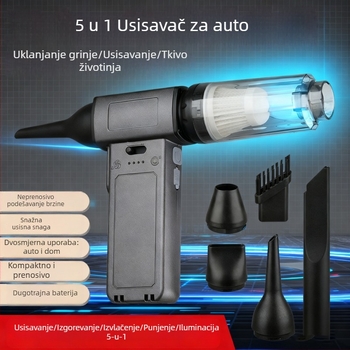 Kehui Prenosivi Usisavač za Automobil, Usisavanje 20000Pa, Snaga 10W, Bežični i Napajanje iz Baterije, Trajanje Baterije 1–3h, Uklanjanje Grinja