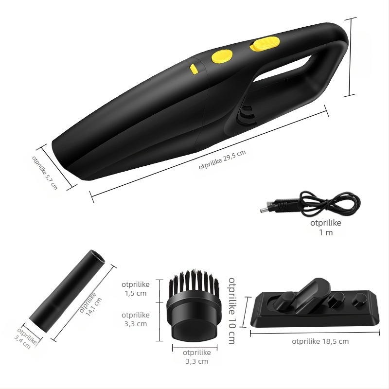 Bežični ručni usisavač za auto, 12V, 120W, usisna snaga 5500 Pa, punjivi