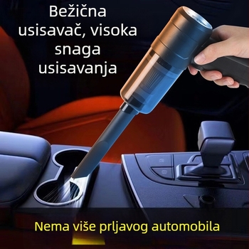 Automobilski usisavač, bežični USB punjenje, mokro i suho korištenje, prijenosni, 14W, ugrađena baterija 2000mAh