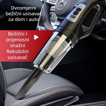 Ručni bežični usisavač za automobil i dom, 2.4V, 25W, 11000Pa, punjiv