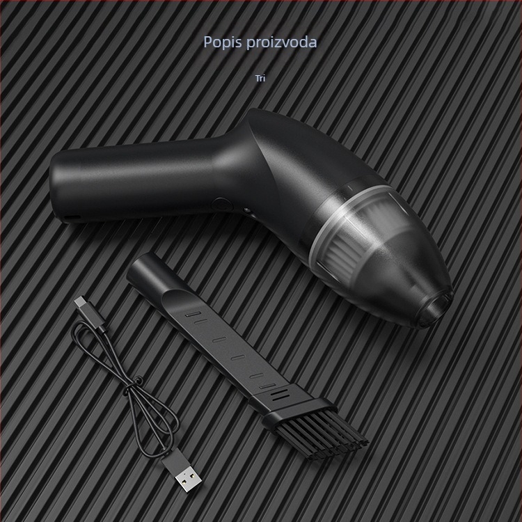 Bežični ručni usisavač za kućnu i automobilsku upotrebu, 4000 Pa snaga usisa, 65 W, 5 V, s LED svjetlom