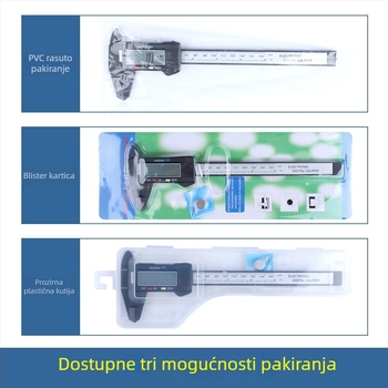 Elektronički digitalni šubler visoke preciznosti, raspon 0-100-150 mm, veliki zaslon