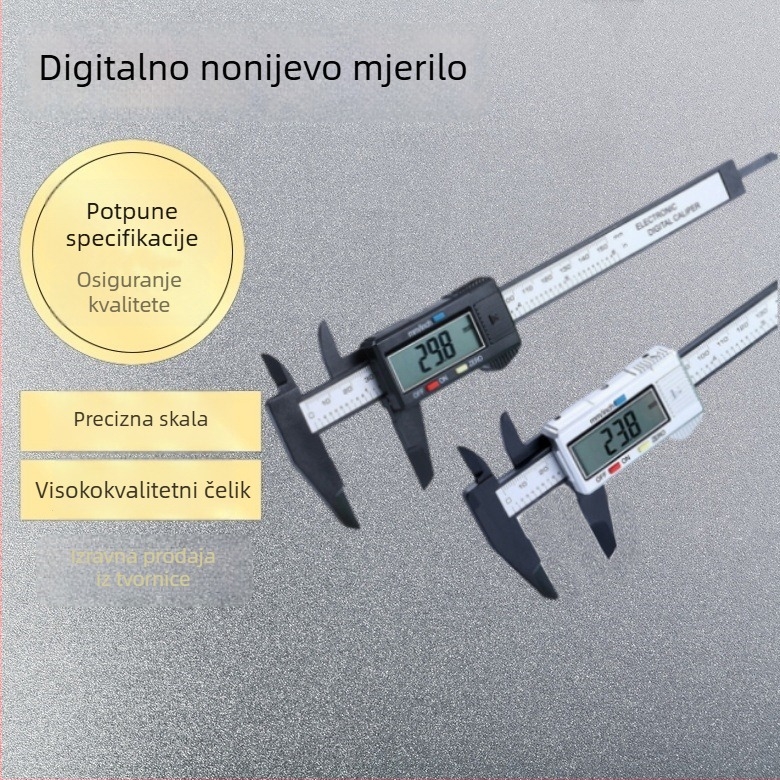Elektronički digitalni šubler visoke preciznosti, raspon 0-100-150 mm, veliki zaslon