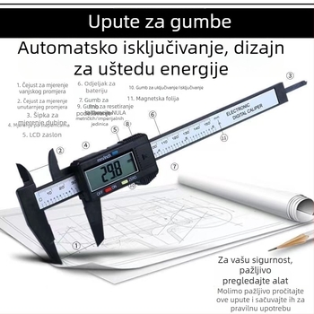 Digitalni kaliper za nakit i nefritne narukvice – visoka preciznost elektronički mjerni alat