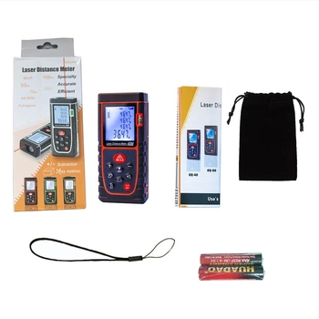 Laserski mjerač udaljenosti za unutarnju dekoraciju (raspon 40 m; infracrveni senzor; elektroničko mjerenje; serija OQ)