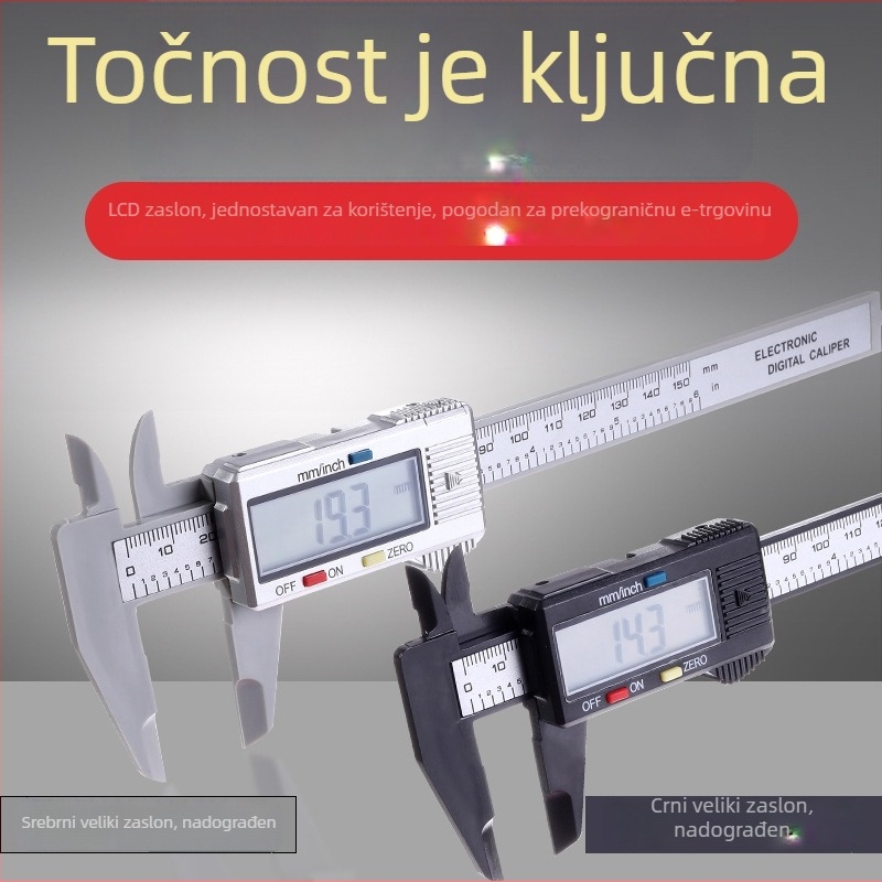 Digitalni vernier kaliper, potpuno plastičan, 0-150 mm, za nakit i DIY projekte