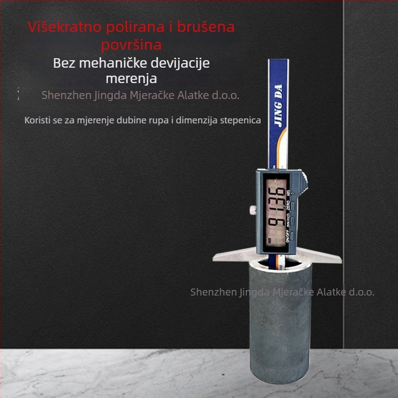 Jingda digitalni dubinomjer s zaslonom 0–200 mm, visoka preciznost