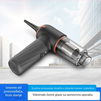 Ručni usisavač za automobil s bežičnim punjenjem, 6000 Pa usisa, 60 W, 7,4 V, 4000 mAh baterija