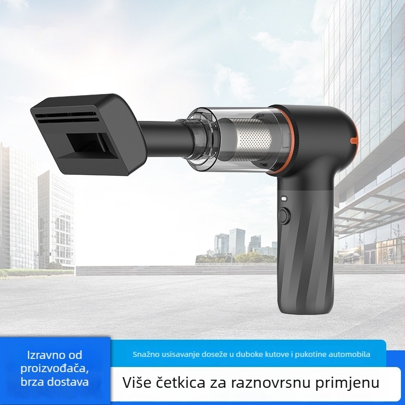Ručni usisavač za automobil s bežičnim punjenjem, 6000 Pa usisa, 60 W, 7,4 V, 4000 mAh baterija